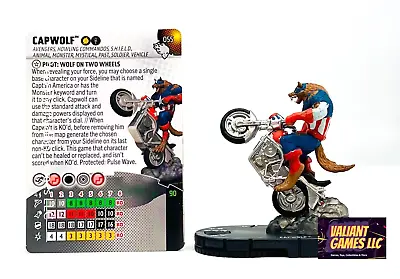 Marvel Heroclix Capwolf #055 W/ Card Wheels Of Vengeance Set  • $99.95