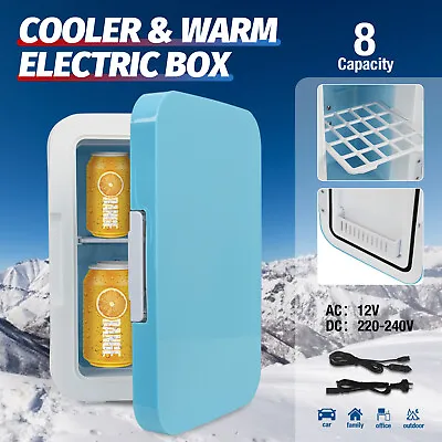 $74.95 • Buy 8L Mini Fridge Portable Car Makeup Refrigerator AC/DC Powered Cooler And Warmer