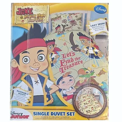 Disney Jake And The Neverland Pirates Single Quilt Cover Set Reversaable Bnwt • £25.05