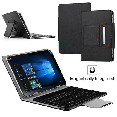 Black For Universal 9.7  10  10.1  Tablet Keyboard Universal Leather Case Cover • $21.99