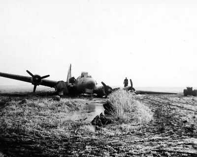 Boeing B17 Flying Fortress Crash 490th Bomb Group 8th AF 8x10 WWII WW2 Photo 90b • $7.43