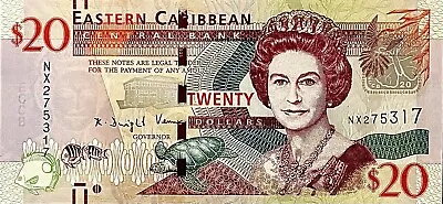 East Caribbean $20 ND. 2012 P 53  Prefix NX Banknote UNC Rare PP796 • £35