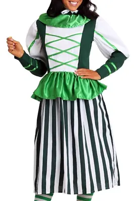 Women's Deluxe Green Munchkin Wizard Of Oz Dress Costume SIZE S (with Defect) • $44.99
