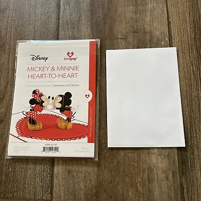 NEW Lovepop Mickey And Minnie Heart To Heart 3-D Pop-Up Card Valentines • $22.99