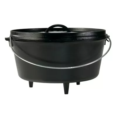 Lodge Cast Iron 12  / 8 Quart Seasoned Camp Dutch Oven • $87.39