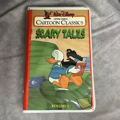 Walt Disney Cartoon Classics Scary Tales Volume 3 VHS Tape Clamshell Vintage • $22