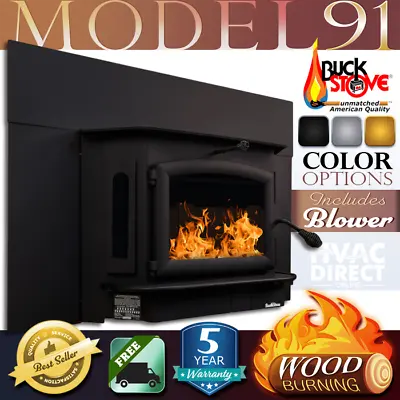 Buck Stove Model 91 Wood Burning Fireplace Insert With Blower - Up To 3200 SQFT • $3662.25