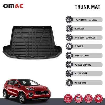 $54.90 • Buy Black Rear Cargo Liner Mat For Kia Sportage 2017-2023 All-Weather TPE Black