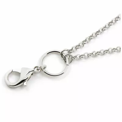 18  Stainless Steel Chain Rolo Necklace Floating Locket Memory Silver Charm • $6.79