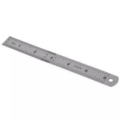 Amazing 15cm Double Side Stainless Steel Measuring Straight Ruler T Hu • $1.37