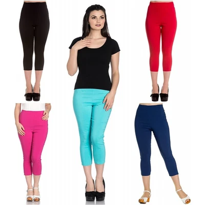 £10.99 • Buy HELL BUNNY Tina Capri Pants, Navy Lilac Red Black 22 20 16 50s Rockabilly Pinup