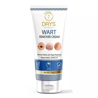 7 Days Wart Remover Cream For Men & Women Helps To Eliminate Of Raise Warts 50g • £18.74