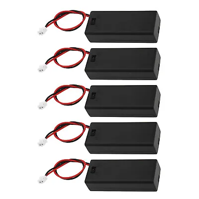 5pc Black 3V 2 AAA Battery Holder Pack Case Cover Storage Box On/Off Cable • £9.23