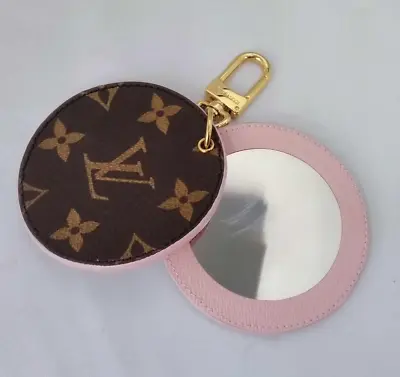 LOUIS VUITTON Compact Mirror Key Ring Back Charm Keychain Round M68003 Used • $194.98