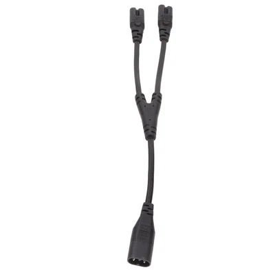 $9.86 • Buy IEC320 C8 To IEC320 C7 Dual Power Cables 0.3 M 0.98 Feet 1 In 2 Male To Female