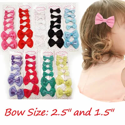 $8.35 • Buy Lot Of 24 Baby Toddlers Hair Boutique Grosgrain Ribbon Hair Bows Clips Barrettes