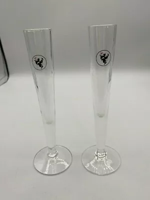 WYBOROWA Vodka Set Of 2 Tall Fluted Shot Glass Black Knight On Horseback  • $10.80