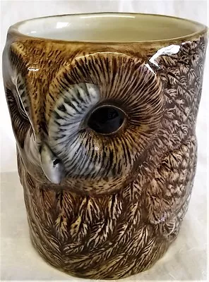 Quail Ceramic Tawny Owl Desk Tidy Pencil Pen Brush Pot Or Vase - Bird Of Prey • $37.32