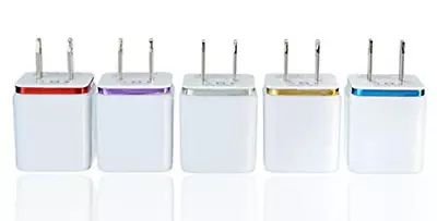 5Color USB Double Wall Fast Charger Adapter 1A 2A 5V For IPhone 6 7 8 11 12 X XR • $12.99