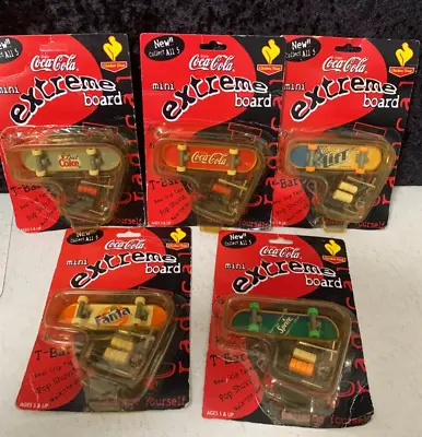 Rare Vintage Coca Cola Mini Extreme Skateboard/Tech Deck Complete Set Of 5 • $139.90