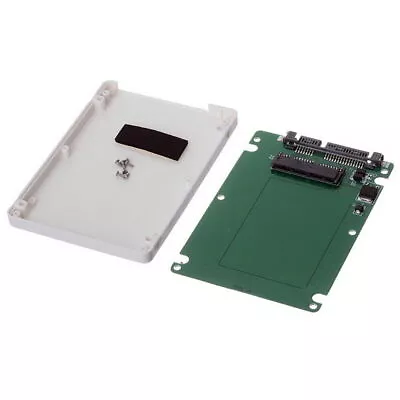 1.8  Micro SATA 16pin SSD To 7mm 2.5  SATA 22 Pin Hard Disk Case Enclosure White • $7.53