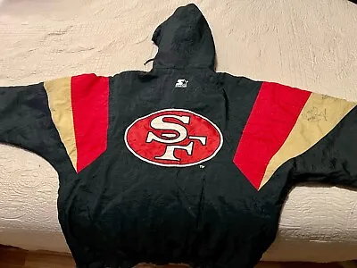 Vintage NFL 49ers Autographed 1995 Starters Jacket. Size Large Good Condition. • $69