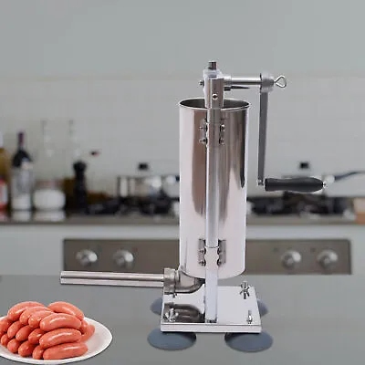 $120 • Buy 6lbs Manual Sausage Stuffer Meat Filler Press Low Noise Large Capacity Silver AU