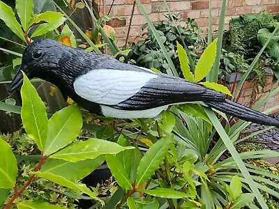 Flocked Magpie Decoy With Stake Larson Trap Vermin Control • £7.50