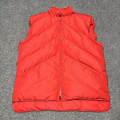 VTG 70s 80s EMS Vest Men’s Medium Goose Down Red Eastern Mountain Sports Pockets • $29.99