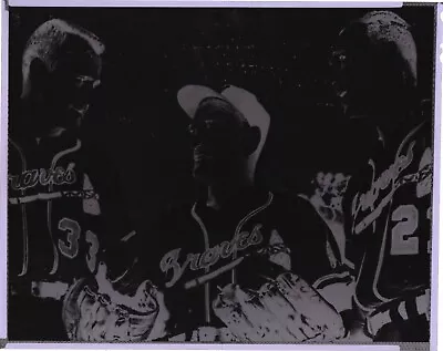 Lew Burdette Fred Haney Warren Spahn Photo Negative Milwaukee Braves 10x8 • $23