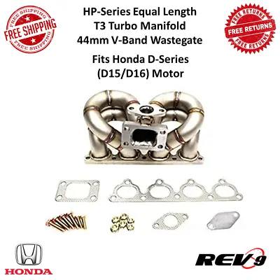 REV9 HP-Series T3 Turbo Manifold 38mm Wastegate Flange For Honda D15 / D16 Motor • $350