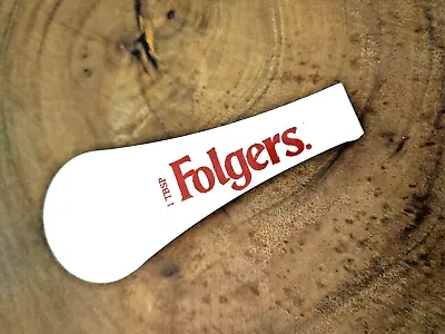 Vintage Folgers Coffee Scoop White W/Red Lettering EUC! • $9