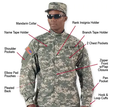 ACU Digital Camo Shirt Army Combat Uniform Coat Military Universal UCP Top • $57.99