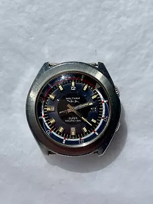 Vintage WALTHAM LIP Ski-Nautic Super Compressor Electrodyne Steel Diver Watch • $299