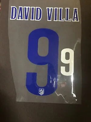 Retro David Villa Atlético Madrid Football Shirt Name Number Print ID SET • £9.99