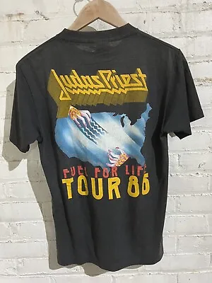 Vintage Judas Priest Band T Shirt Fuel For Fire 1986 Metal Tour Tee Grunge • $250