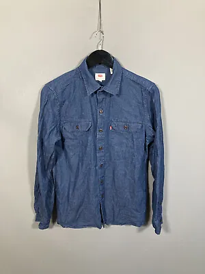 LEVI’S DENIM Shirt - Size Small - Navy - Great Condition - Men’s • £31.99