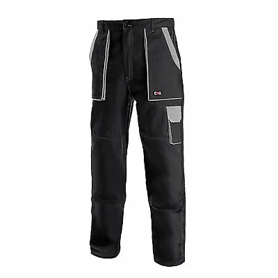 Black Trousers Work Painters Builders Decorators Tradesman Pants 100% Cotton • £22.90