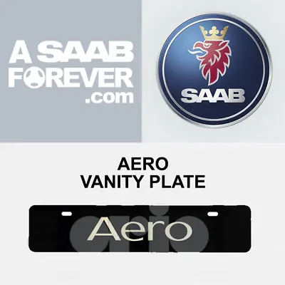 New Saab Aero Vanity License Plate Euro Style 9-3 9-5 9000 *discontinued Last 1* • $249.99