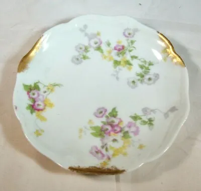Depose France Limoges China Pastel Morning Glory Floral Decoration Butter Pat! • $9.99