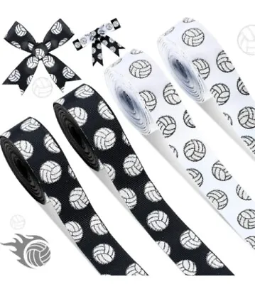 4 Rolls 20 Yards Volleyball Ribbons Glitter Volleyball Decorations Sports Ribb • $17