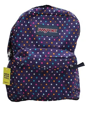 Jansport Women's Bag Purple Polkadot 100% Polyester Backpack • £18.20