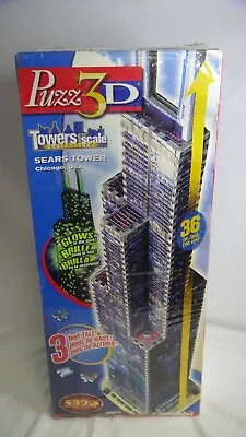 Wrebbit Puzz3d Towers 3 Ft Made To Scale Collection Sears Tower Glow In The Dark • $29.99