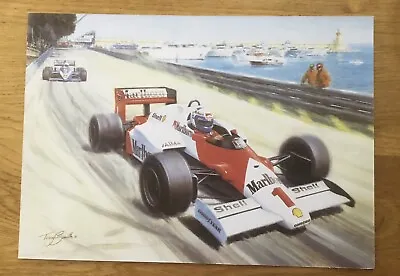 Monaco 1986 GP Alain Prost McLaren-Tag Print By Tony Smith • £5