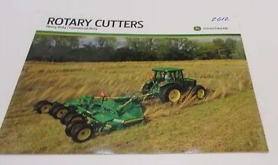 Vintage 2012 John Deere Rotary Cutters Ditch Wing Bat Mowers 9x11 Catalog FREE S • $15