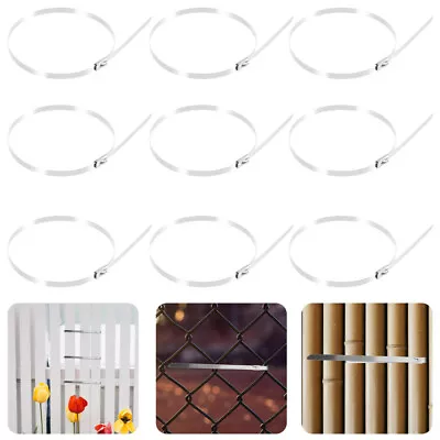  100 Pcs Stainless Steel Chain Link Fence Slats Chicken Wire Zip Tie Cutter • $18.98