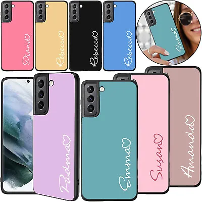 Personalised Name Case For Samsung Galaxy S24 S23 S22 S20FE Silicone Phone Cover • £5.39
