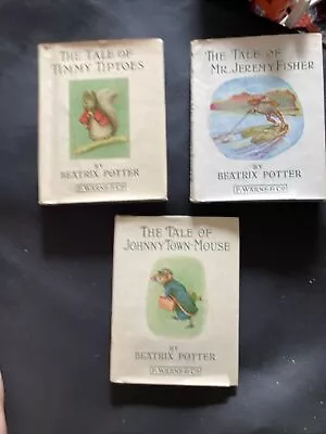 Beatrix Potter Books Set Lot Of 3 Vintage Hardcovers Timmy Jeremy Johnny • $9.99