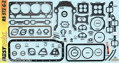 Ford/Mercury 312 Y-Block V8 Full Engine Gasket Set/Kit BEST Head+Intake 1956-60 • $288.59