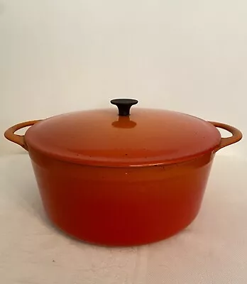 Vintage Le Creuset Cousances #22 Round Dutch Oven Flame Ombre With Lid 3.5 Quart • $79